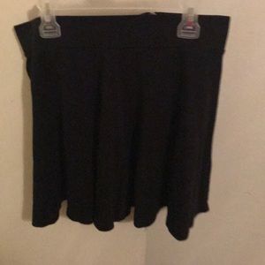 Black short flowing skirt